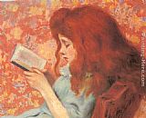 Young Girl Reading by Federigo Zandomeneghi